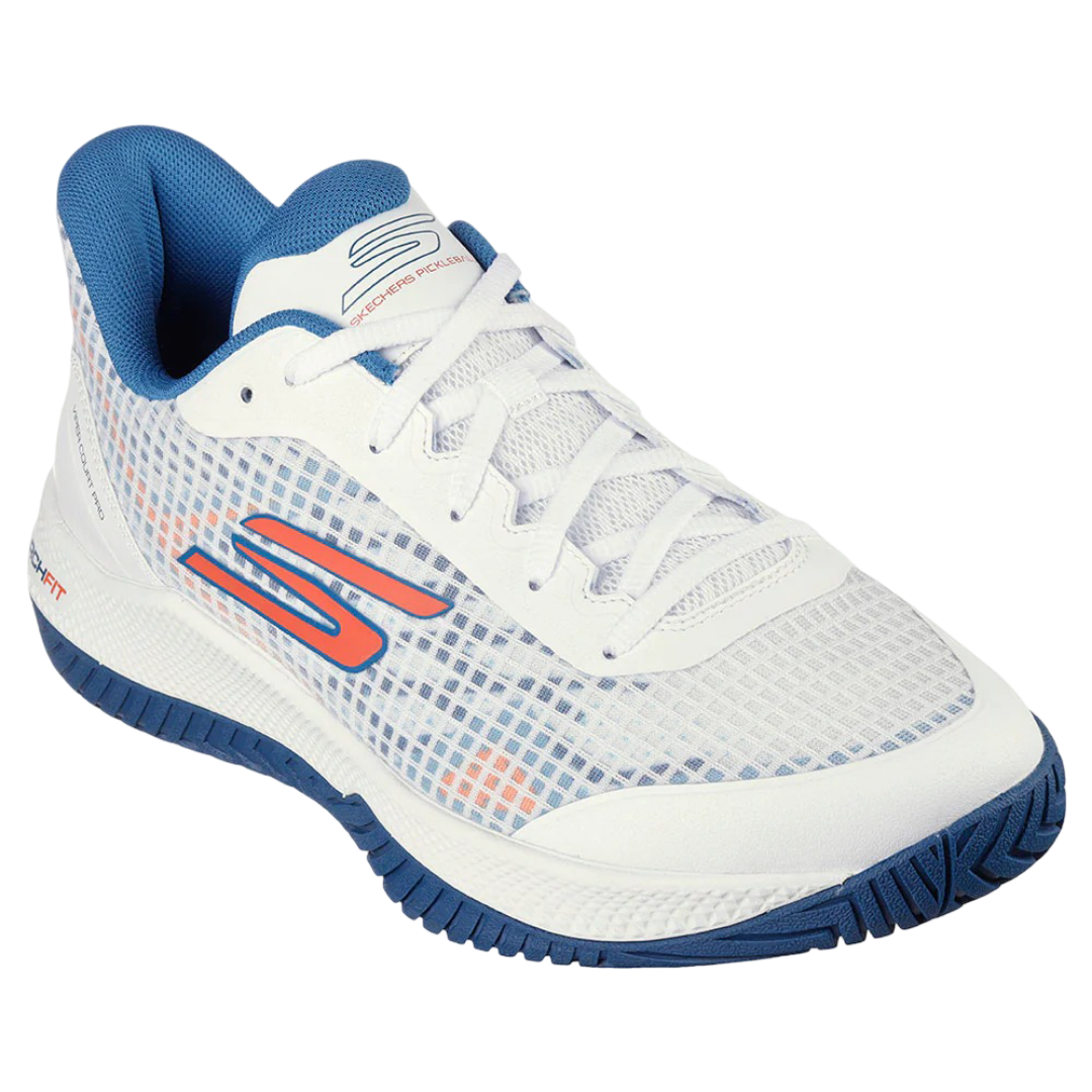 Giày Pickleball Sketcher GO Pickleball Viper Court Pro (Trắng Xanh)